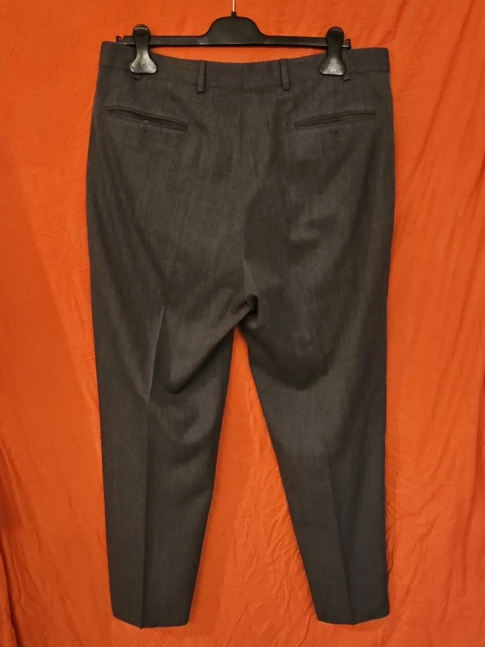 Brooks Brothers 346 Men's 37x32 Gray 100% Wool Flat Front Dress Pants Trousers